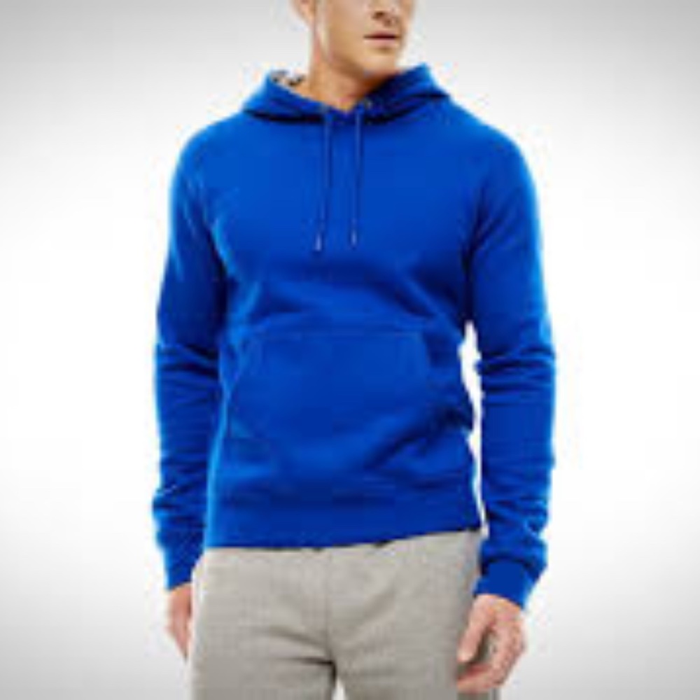 NEW MENS  Racing Royal Blue Xersion Cotton Rich Fleece Pullover Hoodie XL